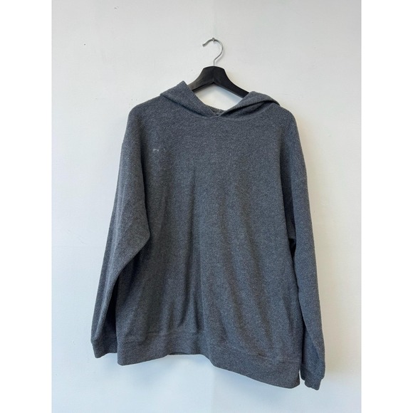GAP Other - Vintage GAP Hoodie Mens Large Gray Fleece Pullover Hooded Sweatshirt Distressed